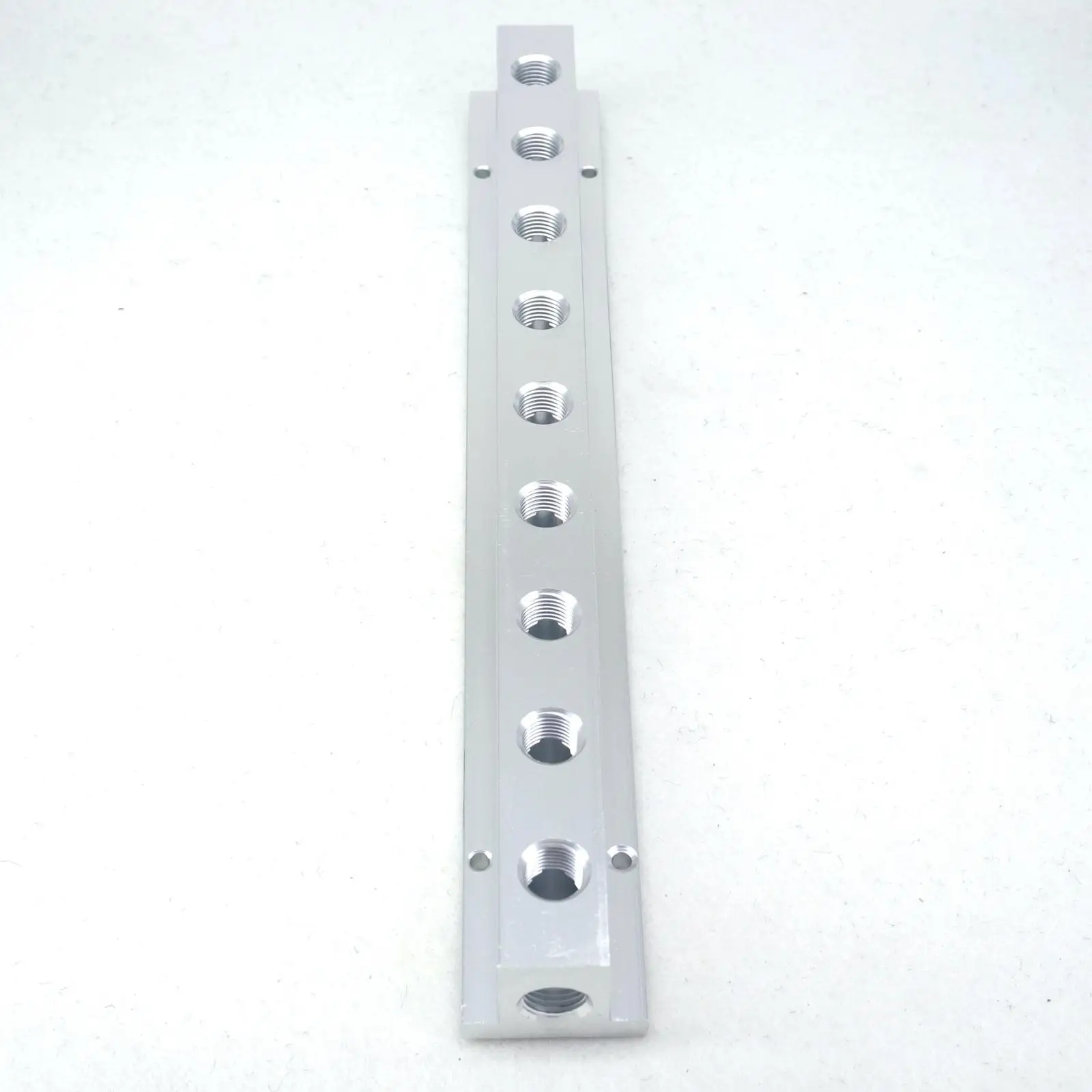 

1/4" BSP Female 9 Way Solid Aluminum T-Shape Air Manifold Block Splitter