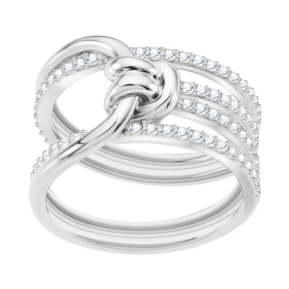 

Kristie New Gambling Studded Crystal Diamonds Ring In White Gold Ring Women's Jewelry Party Valentine's Day Present