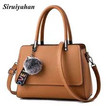 

Siruiyahan Messenger Bags Women's Bags for Women 2018 Solid Fur Soft Shoulder Handbags for Women Handbag Female Bolsa Feminina