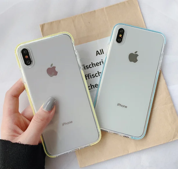 

Gimfun Simple Frame Soft Tpu Case Phone Case for IPhone X Xs Xr Xsmax 6 7 8 Plus Case Anti-knock Soft Tpu Silicone Case Cover
