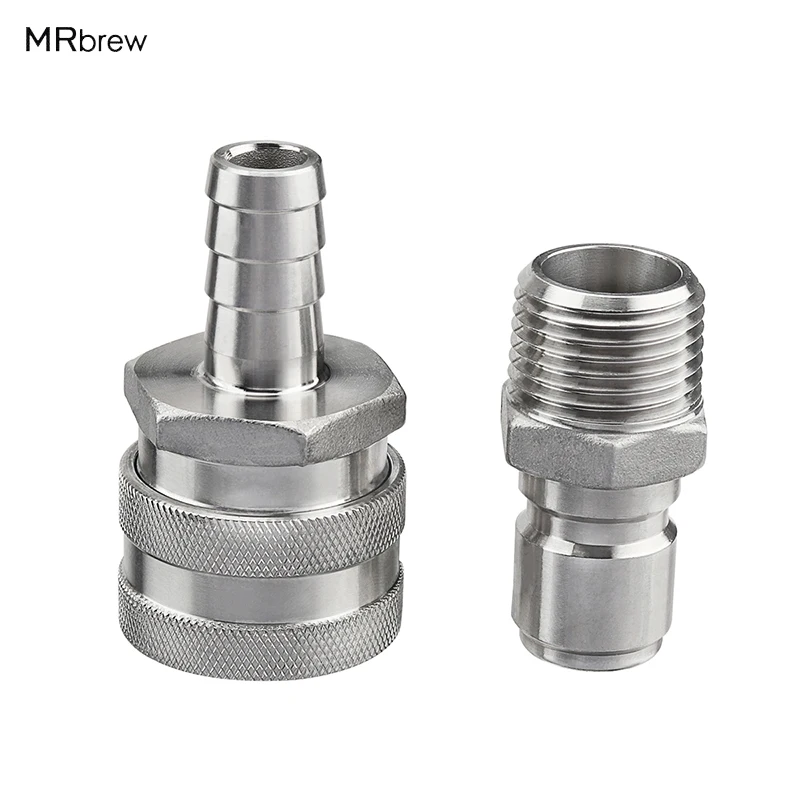 

Stainless Steel Quick Disconnect Connect Set for Homebrew Kettle Mash Tun