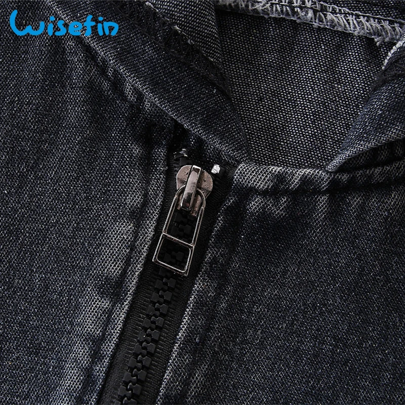 Wisefin/ г. Летние комбинезоны для детей; джинсовые худи; одежда для малышей; Одежда для новорожденных без рукавов на молнии; одежда для малышей; комбинезон