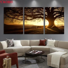 Фото на заказ! 5D DIY алмазная живопись! детский зимний жилет 3 шт./компл. дерево закат Ландшафтная мозаика с бриллиантами камни в форме ромба Набор для рисования с круглыми камнями и полотном с вышивкой