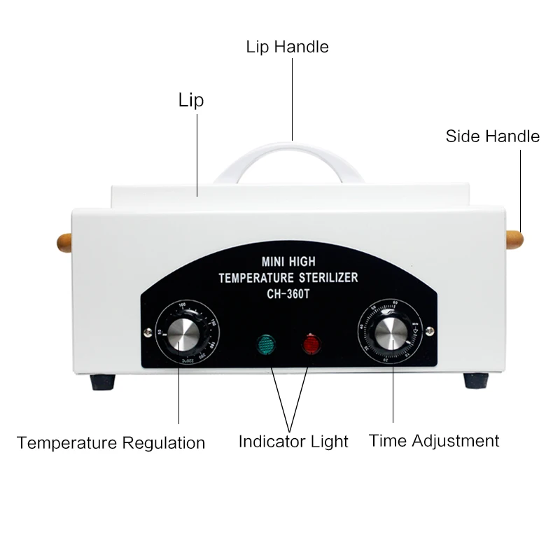 Высокотемпературный УФ стерилизатор, коробка для инструментов для дизайна ногтей, стерилизатор, коробка с горячим воздухом, дезинфекционный шкаф, оборудование для дизайна ногтей для салона