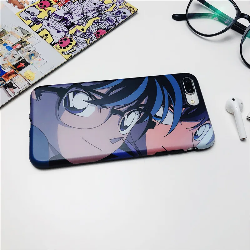 Чехлы для телефонов аниме Детектив Конан Kudou Shinichi Мягкий ТПУ чехол iPhone X 10 XS MAX XR 6 6S