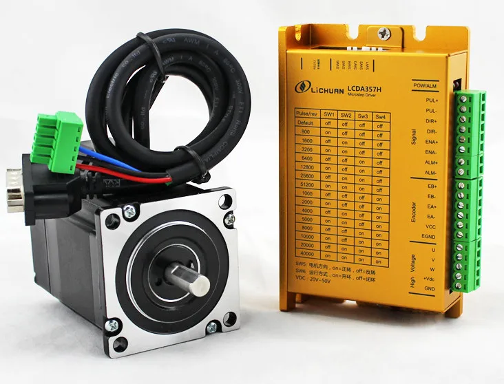 

Hot sale 3Nm Nema 23 cnc closed loop stepper motor driver kit LCDA357H+LC57H3100 DC20-50V stepper motor drive cnc 3D PRINTER