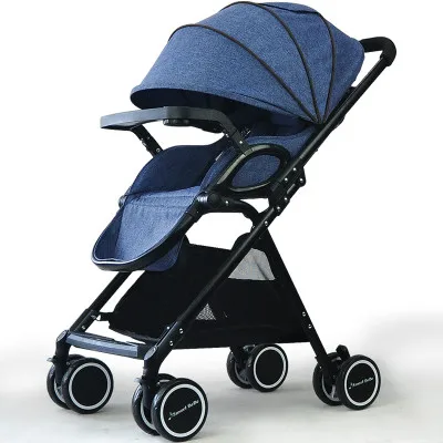 

High landscape stroller ultra-light folding can sit and lay shock absorbers children hand push umbrella one button to collect