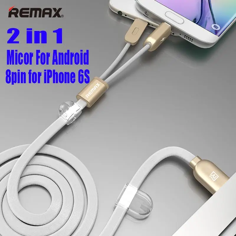 Original Remax Gemini Fast Charging Cable 2 in 1 USB Cable Micro to