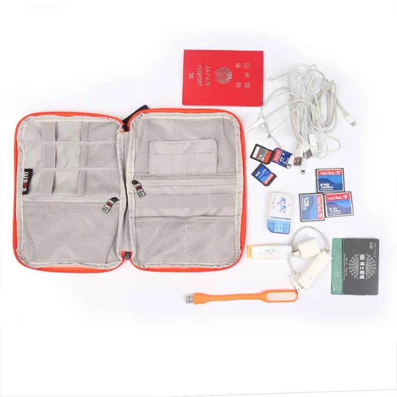 BUBM Multifuntional двойной слой путешествия шестерни флэш-накопители сумка Аксессуары для электроники USB кабель сумки для хранения