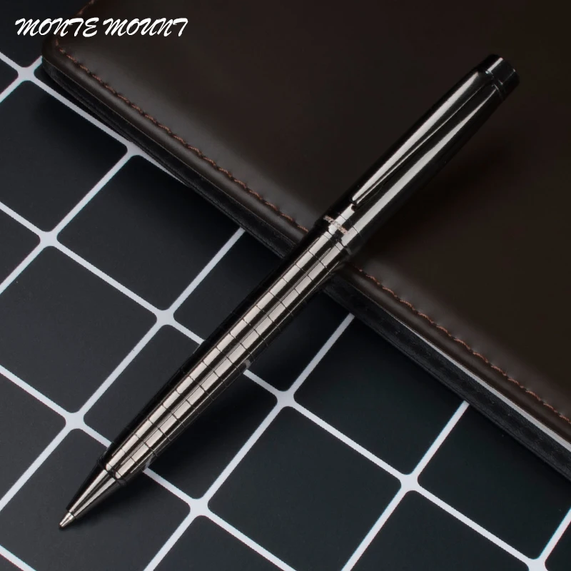 

MONTE MOUNT Metal Gray pen luxury stationery school office supplies brand writing Ballpoint Pen best gift