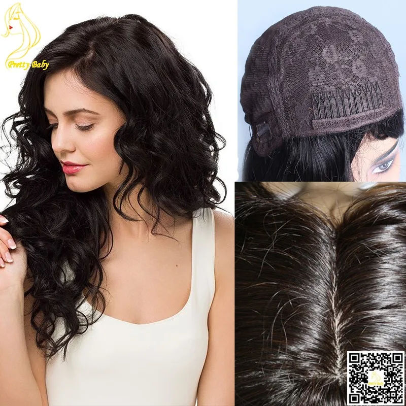 Virgin European Human Hair Kosher Wig 4"X4" Silk Base None Lace Wig