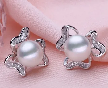 

Fashion Natural Fresh Water Pearl Earrings Exquisite Beautiful Charmful Unique Earring for Women Female