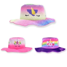 Шапка для маленьких девочек, аксессуары для девочек, Панама с единорогом, летняя солнцезащитная Кепка водителя грузовика, кепка для детей