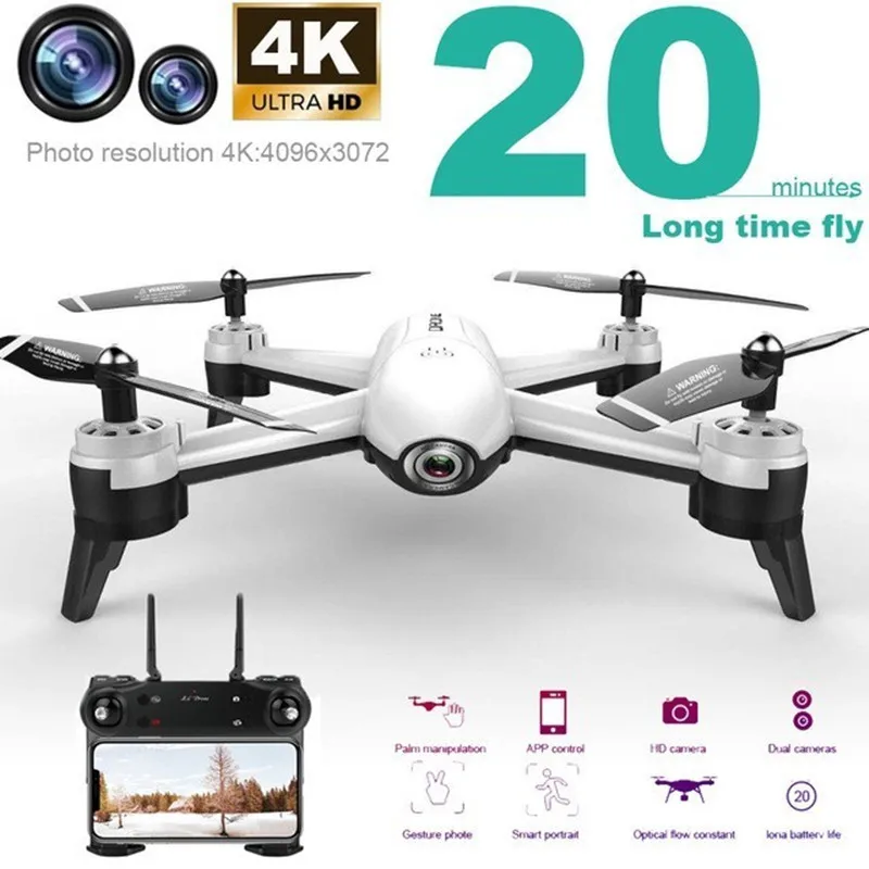 

RC Drones with Camera HD 4K 16MP WiFi FPV Quadcopter Optical Flow RC Drone with 720P 1080P Camera Wide Angle Altitude Hold RC