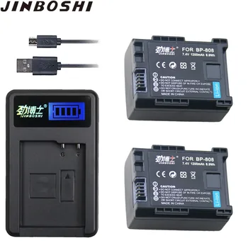 

2Pc BP-808 BP 827 BP-819 BP-807 BP-809 BP 808 Battery + USB Dual Charger for CANON HG31 XA10 HF20 HF10 HF100 HF100E HG20 HG21