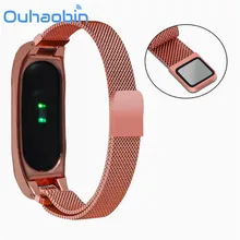 Ouhaobin 170-220 мм mi lanese ремешок для часов из нержавеющей стали+ металлический чехол для Xiaomi mi Band 2 подарок 22 сентября