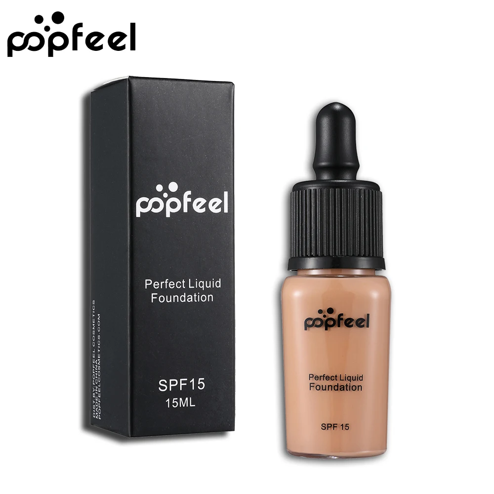 Popfeel Жидкая Основа макияжа водостойкий Гладкий тональный крем SPF15 солнцезащитный масляный Хайлайтер для контроля BD029