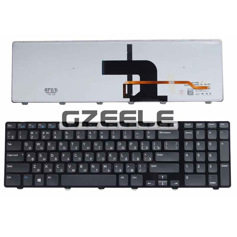 

GZEELE Laptop Keyboard for Dell 17R 3721 3737 17R-5721 N3721 N5721 5721 5737 5357 M731R 5735 with backlit RUSSIAN keyboard BLACK