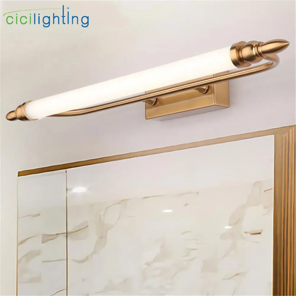 L55cm L65cm L75cm светодиодный светильник-зеркало, водонепроницаемый современный косметический акриловый настенный светильник для ванной комнаты, светильник-бра для ванной комнаты