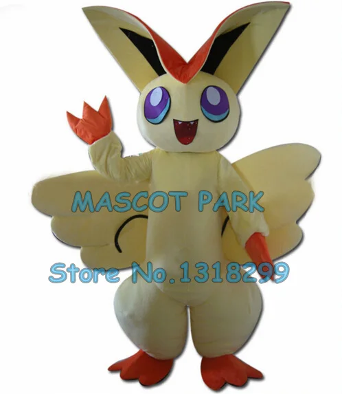 

Victini mascot costume adult size hot cartoon games character victini anime cosply costumes carnival fancy dress 2881