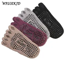 [WPLOIKJD] нескользящие носки для занятий фитнесом и танцами, профессиональные женские носки для пилатеса, женские носки с хорошей фиксацией, носки для занятий балетом с 5 носками