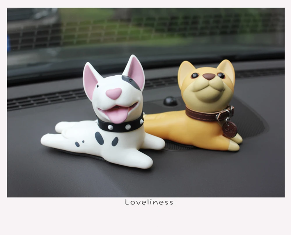 Car Ornament Cartoon Cute Shiba Inu Dog Toy Cartoon Auto Interior Dashboard Decoration Doll Accessory Car-styling Children Gift