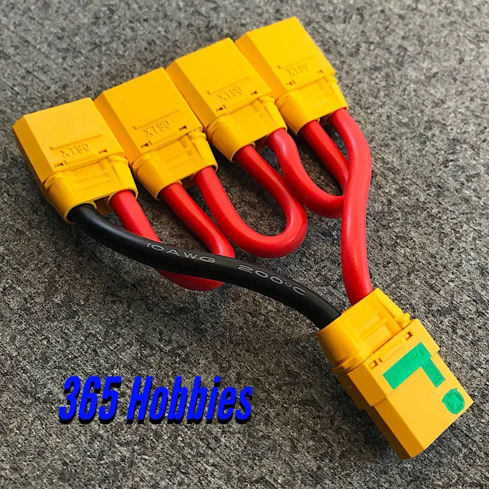Xt90 Xt90s 1 Female To 4 Male 4 Way Parallel Cable Charge Or Combine