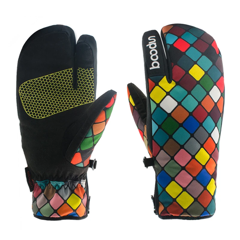 Winter Waterproof Snow Ski Gloves Snowboard Glove Windproof Head Skiing