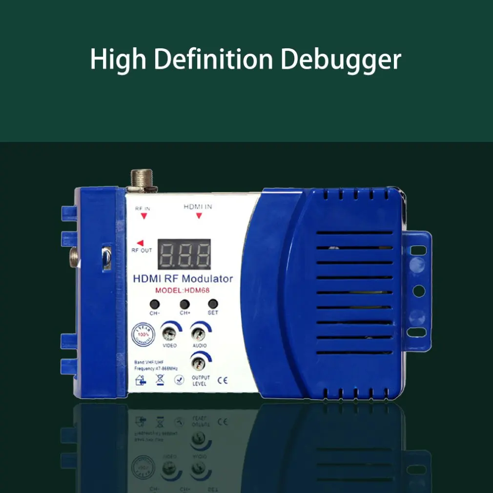 2021 Новый HDM68 модулятор цифровой RF HDMI AV в преобразователь VHF UHF PAL/NTSC Стандартный