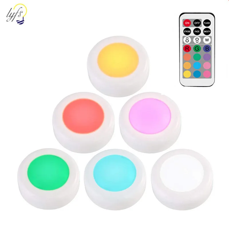 

RGB 12 Colors LED Night Light Touch Dimmable With Remote Control Color Changeable For Cupboard Stair Hallway Night Lamp