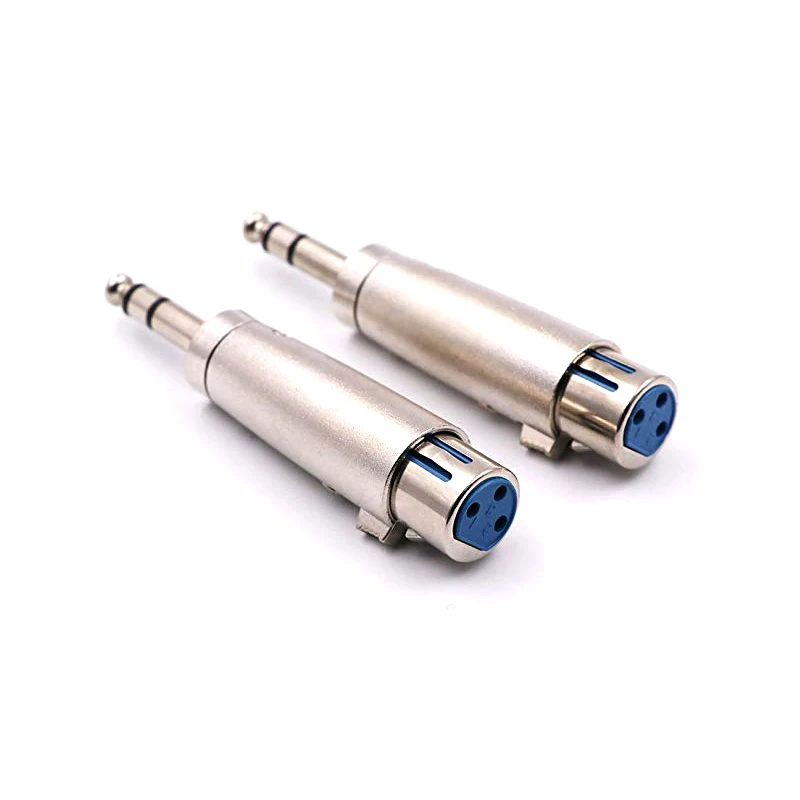 3 конт. xlr гнездо 1/4 &quot6 35 мм штекер стерео микрофон никелированный адаптер разъем