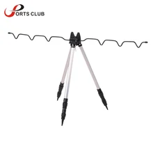 Портативный складной рыболовный штатив раздвижной, из алюминиевого сплава Регулируемый держатель для удочки подставка для рыболовной удочки