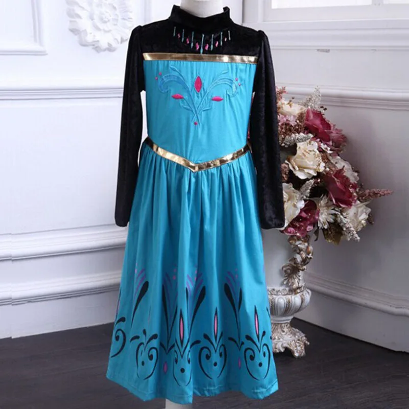Snow Queen Princess Anna Elsa Dresses for Girls Party Birthday Frozen Elsa Dress Cosplay Elza Costumes Kids Girls Clothing Snow Queen Princess Anna Elsa Dresses for Girls Party Birthday Frozen Elsa Dress Cosplay Elza Costumes Kids Girls Clothing
