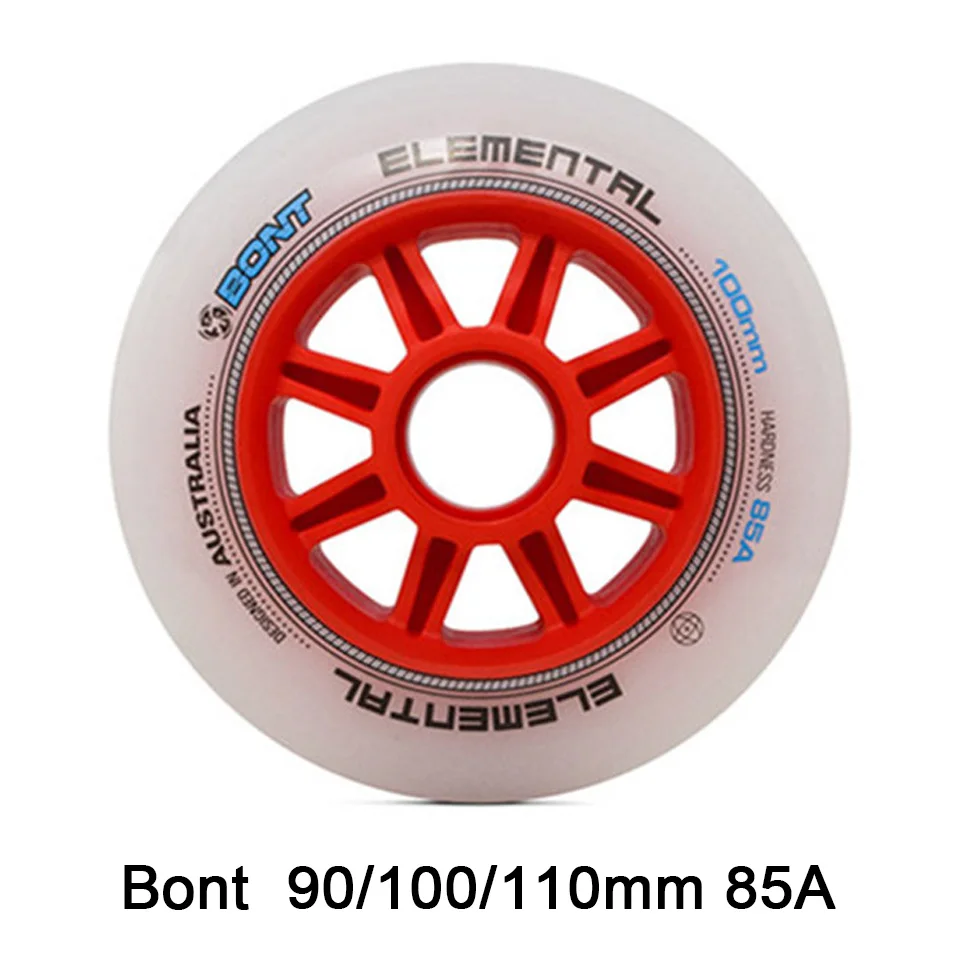 

8pcs 100% Original Bont Inline Speed Skates Wheel 90mm 100mm 110mm 85 A Lemental Professional Skating Roller for Adult Kids