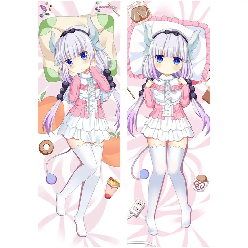 

Anime Kobayashi-san Chi No Maid Dragon pillow Cover Pillowcase Sexy 3D Double-sided Bedding Hugging Body pillow case Customize 2