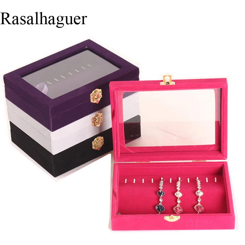 Various Color Options Necklace Velvet Jewelry Box Rings Earrings Necklaces Pendants Bracelets Makeup Jewellery Organizer Storage 350 240 30mm   velvet jewelry display for rings tray necklaces earrings holder packaging various models for option organizer