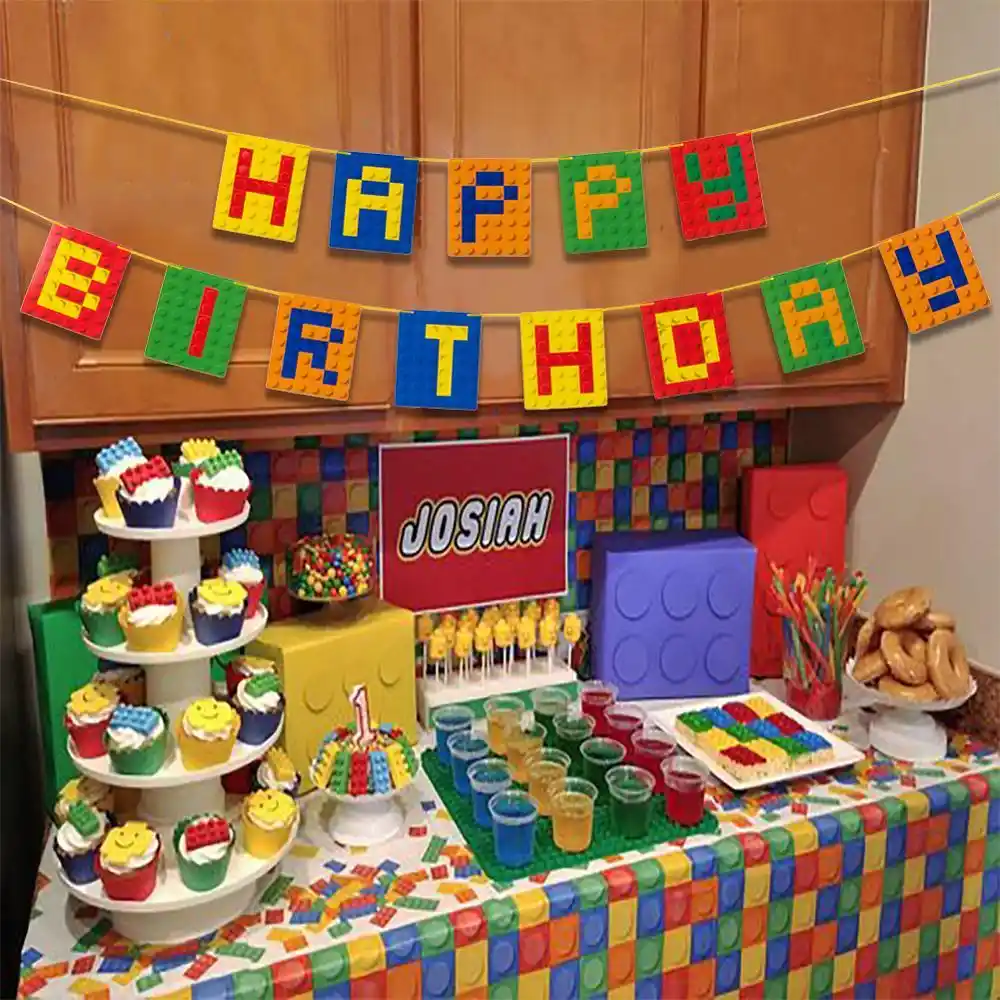 building blocks theme party