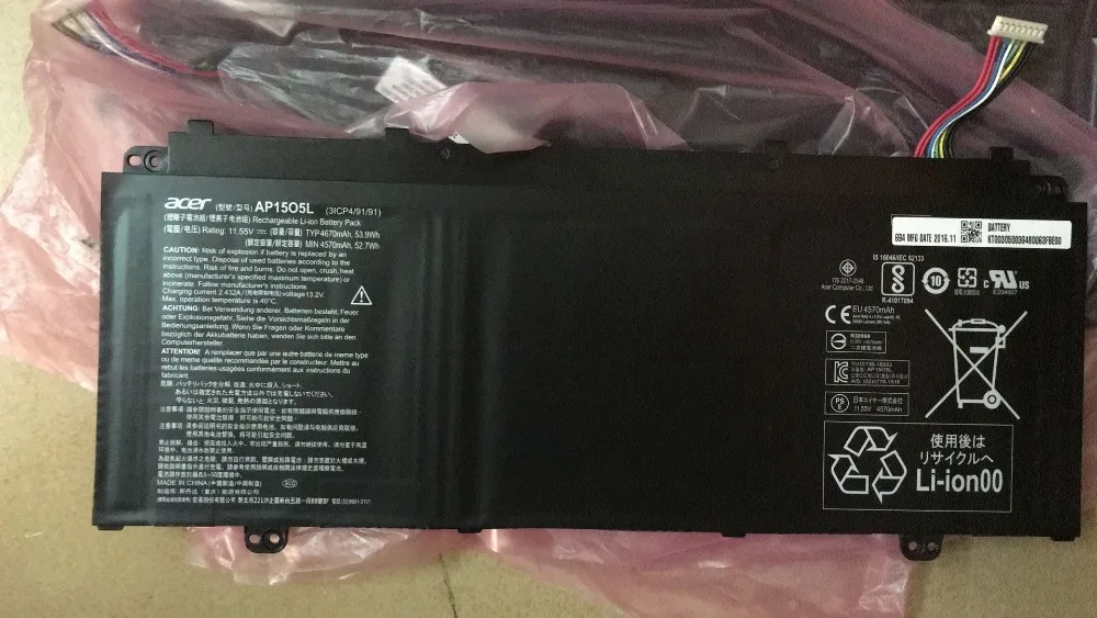 Новый оригинальный аккумулятор для Acer Spin 5 (SP513 52N) Pro 52NP) Swift 1 (SF114 32) (SF514 51) AP15O5L