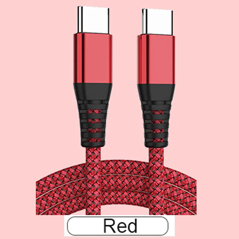 3а 60 Вт PD кабель Тип USB C к USB C Быстрая зарядка QC3.0 USB C 3,1 gen1 для samsung imac type-C устройств Быстрая зарядка линии передачи данных - Цвет: Красный