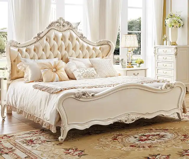 Us 2415 0 Top Quality European Royal Style King Size Solid Wood Hand Carved Bedroom Furniture Set From Foshan Furniture Market In Bedroom Sets From