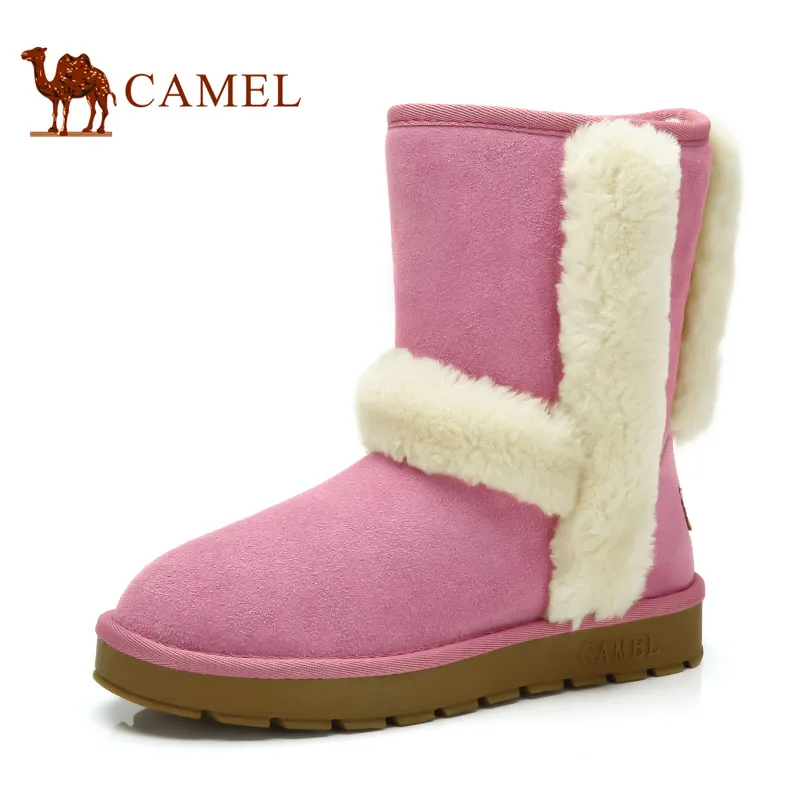 Camel camel snow boots nubuck cowhide taojian trophonema thermal casual winter boots winter 81502614