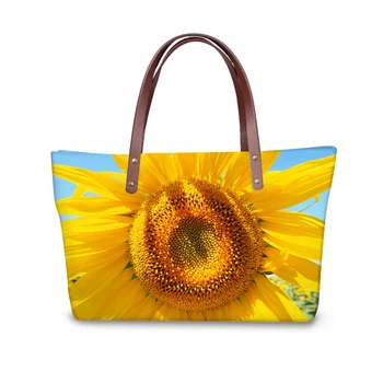 

canta Sunflower Pattern Women Handbags Luxury Brand Messenger Bags for Female 3D Flower Large Tote Cross Body Bags