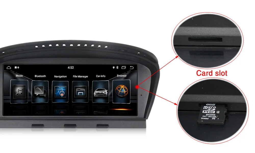 ID7 IPS Android 9.0 6 Core Car dvd radio player GPS Navigation for BMW 5 Series E60 E61 E63 E64 E90 E91 E92 CCC CIC MASK system