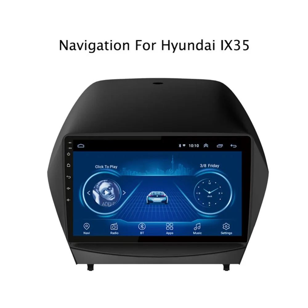 " супер тонкий сенсорный экран Android 8,1 радио gps навигация для HYUNDAI Tucson IX35 2011 стерео Мультимедиа с Bluetooth