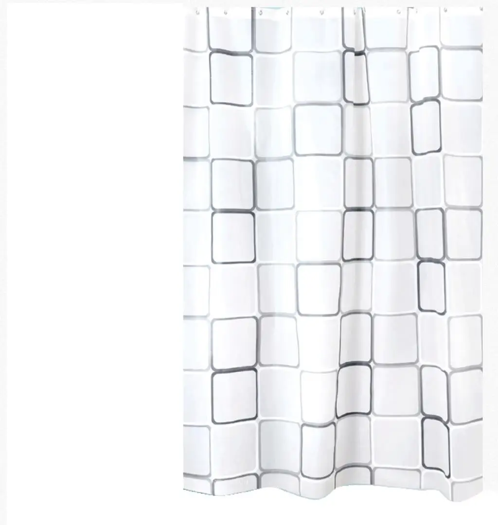 Buy Curtains plastic shower curtain with 12 hooks