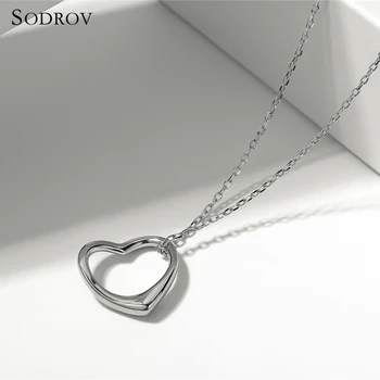 

100% Authentic 925 Sterling Silver Classic Hot Heart Pendant Necklaces Women Fashion Jewelry Engage joyas de plata 925 Gift N009