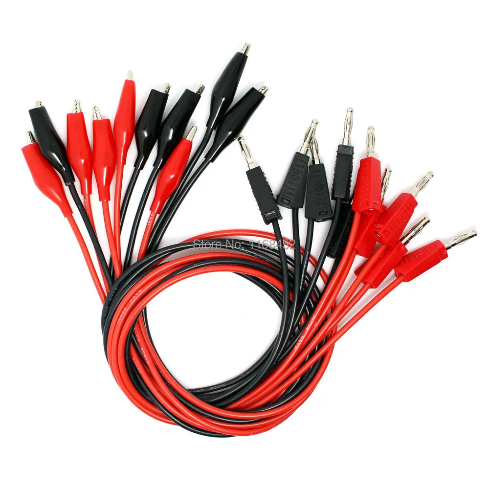 Buy TL580 10PCS RED BLACK 4mm banana plug test leads
