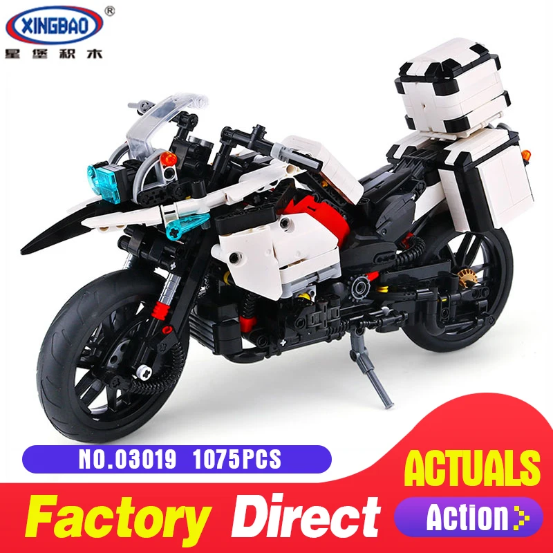 

XingBao 03019 1075Pcs The Patrol Motorcycle Set Building Blocks Bricks Educational Funny Toy Model Gifts For Children XB-03019