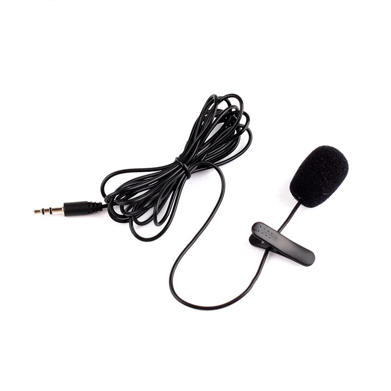 

New 3.5mm Mini Studio Speech Mic Microphone w/ Clip for PC Desktop Notebook #20666