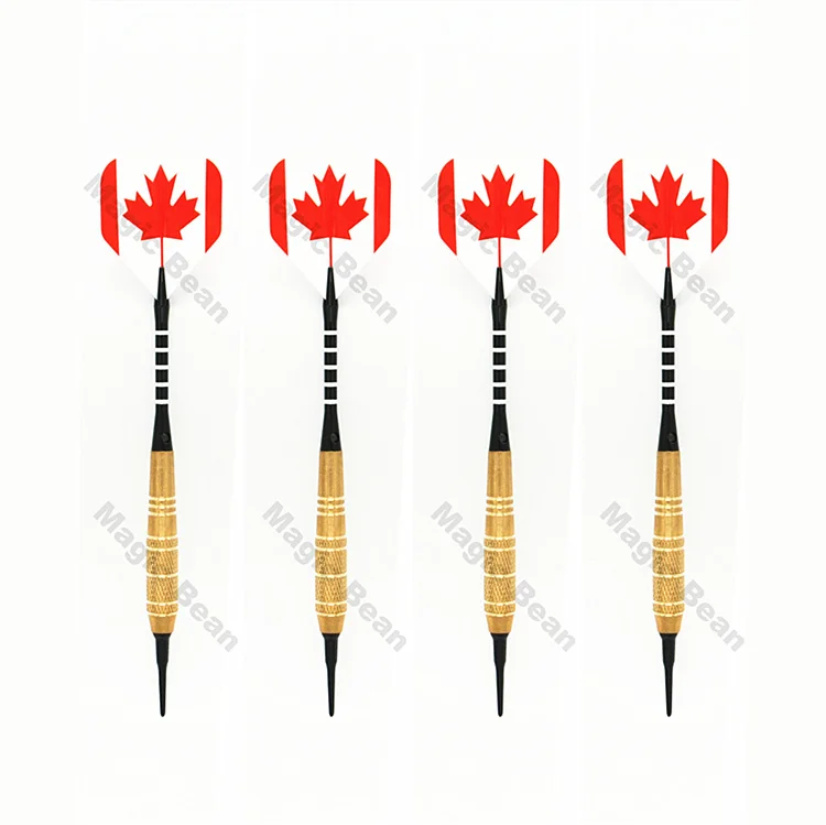High Quality 4 piecesset 18g Soft Tip Aluminum Shaft Brass Barrel Darts